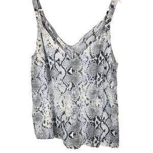 Gentle Fawn Pasadena Snake Print Flowy Tank NWT Lined Blue Grey MED Moto Coasta
